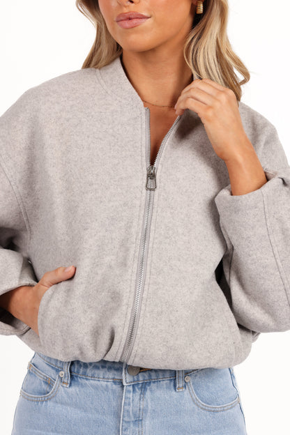 Liv Zip Front Jacket Grey