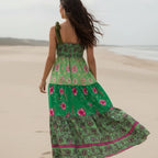 Floral Patchwork Boho Maxi Dress