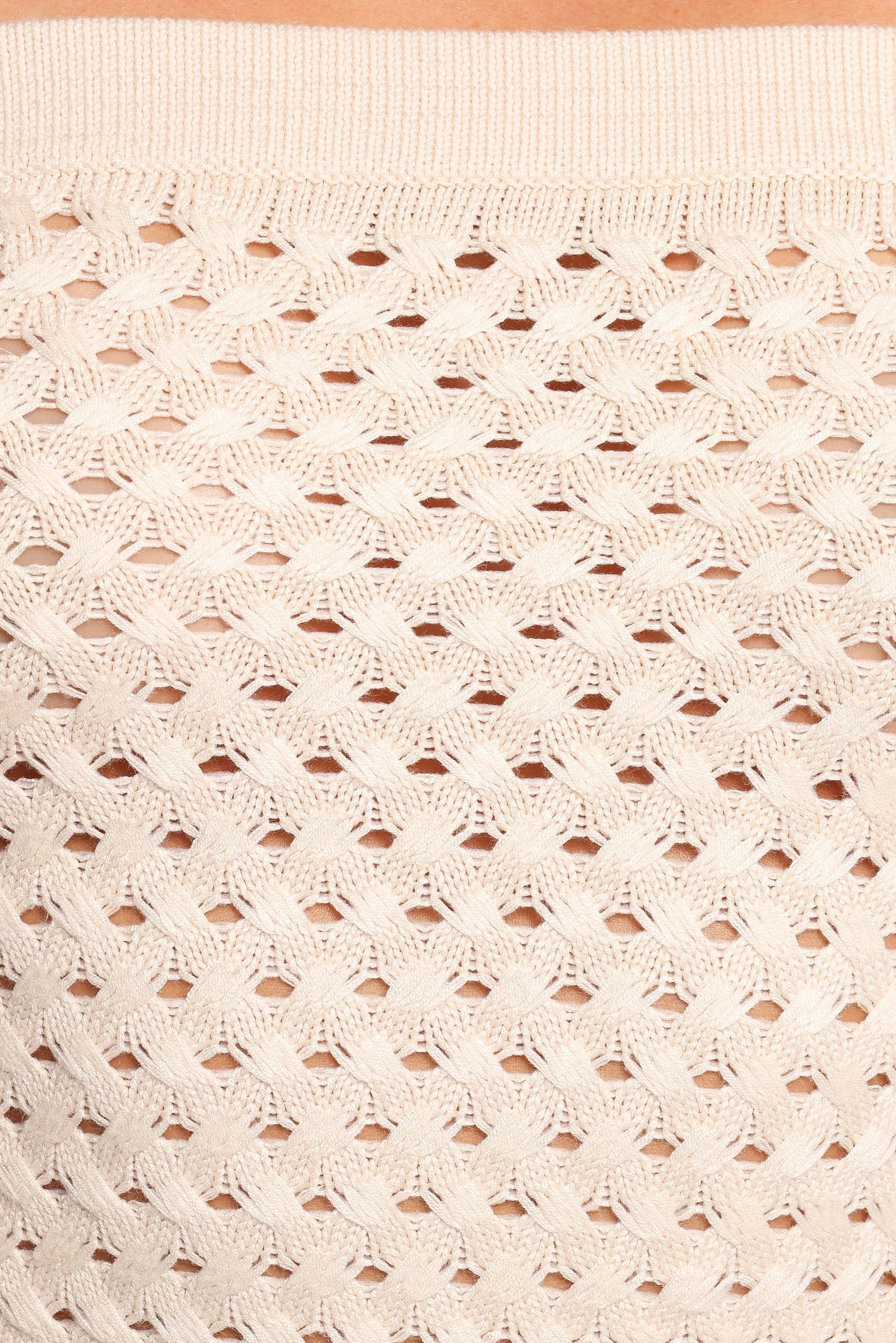 Fonte Strapless Knit Top Cream