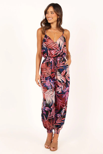 Praiano Jumpsuit Palm Print
