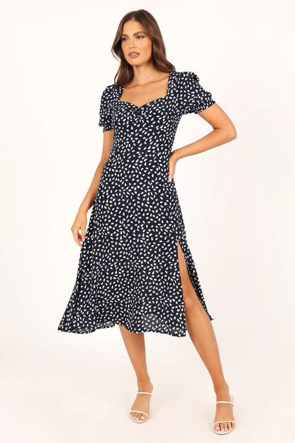 Franklin Dress Navy Print