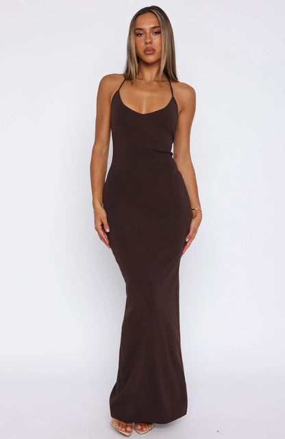 Dont Need Permission Maxi Dress Chocolate