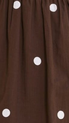 Marissa Mini Dress Chocolate Polka