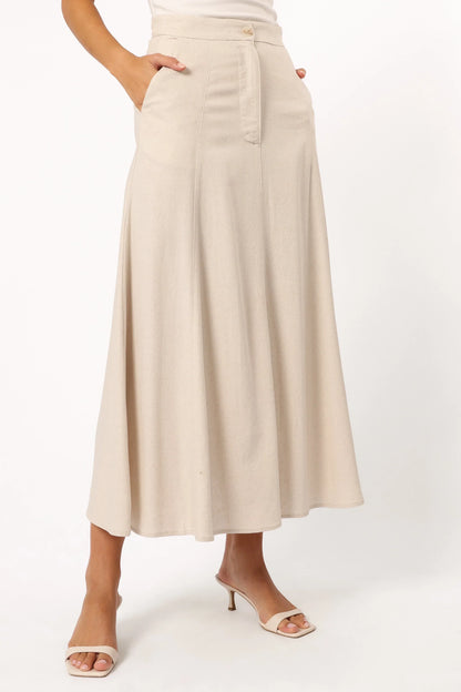 Odetta Maxi Skirt Oatmeal