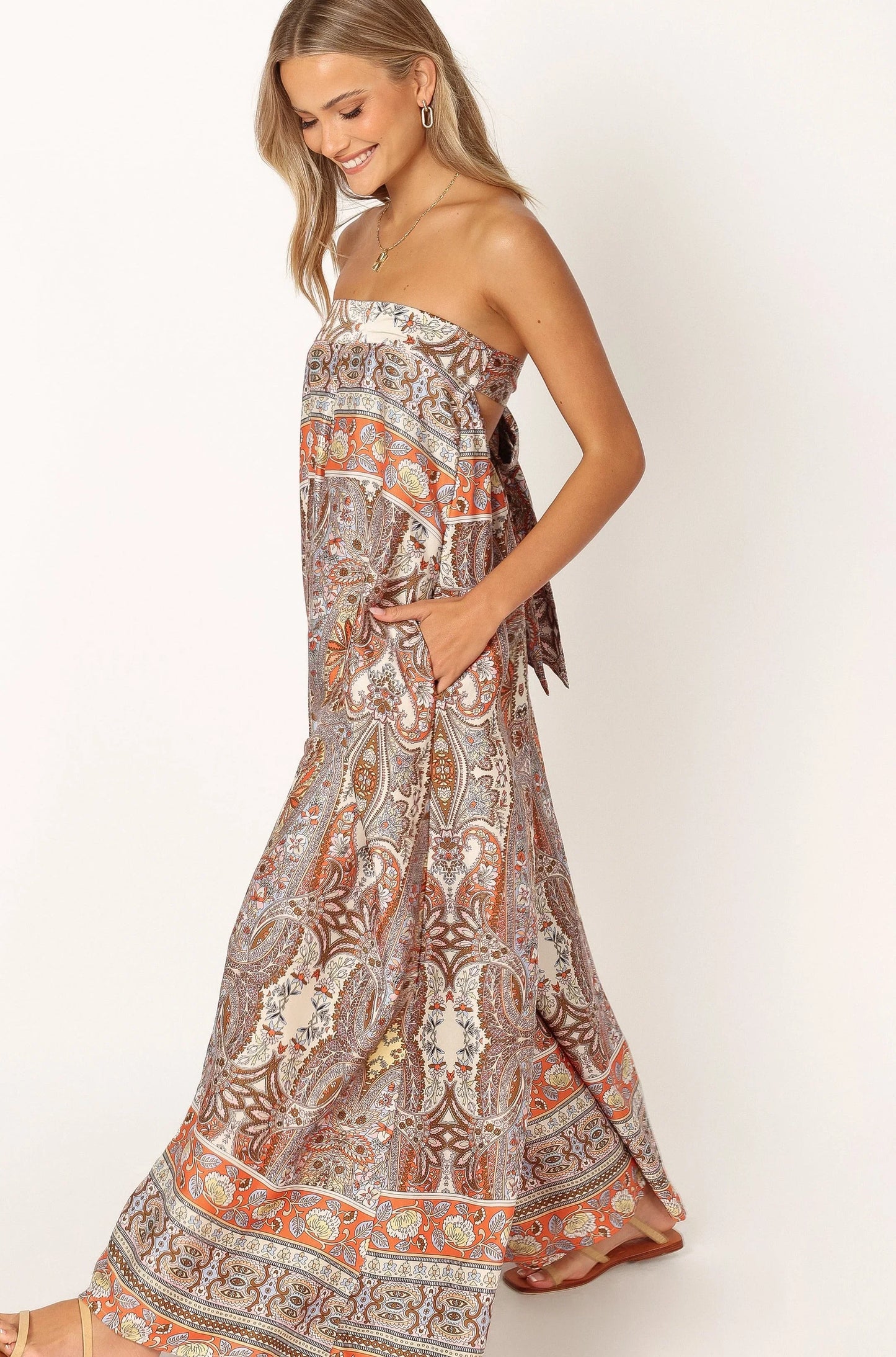 Sarah Strapless Jumpsuit Multi