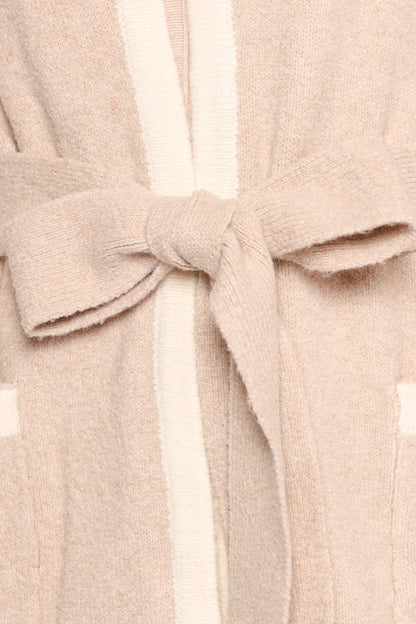 Maloney Tie Front Coatigan Beige