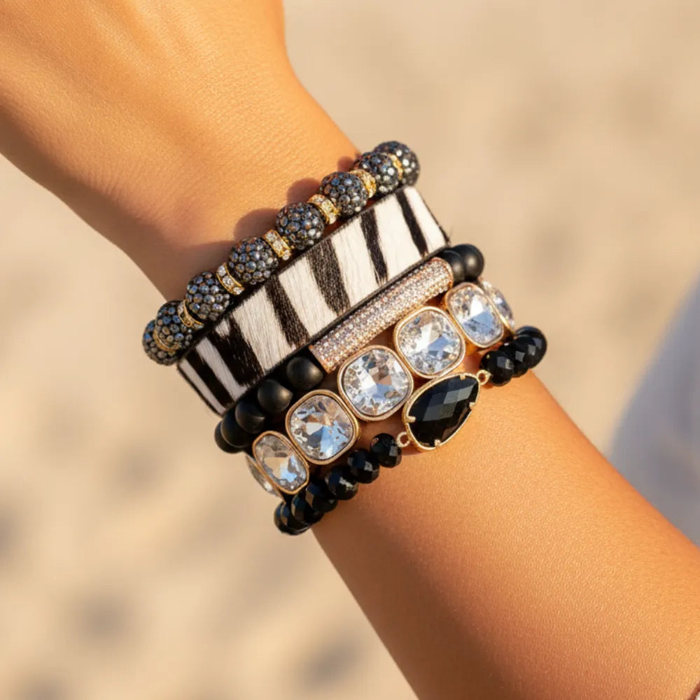 Leopard Print Multilayer Bracelet Set