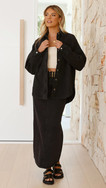 Ensley Denim Jacket Black Denim