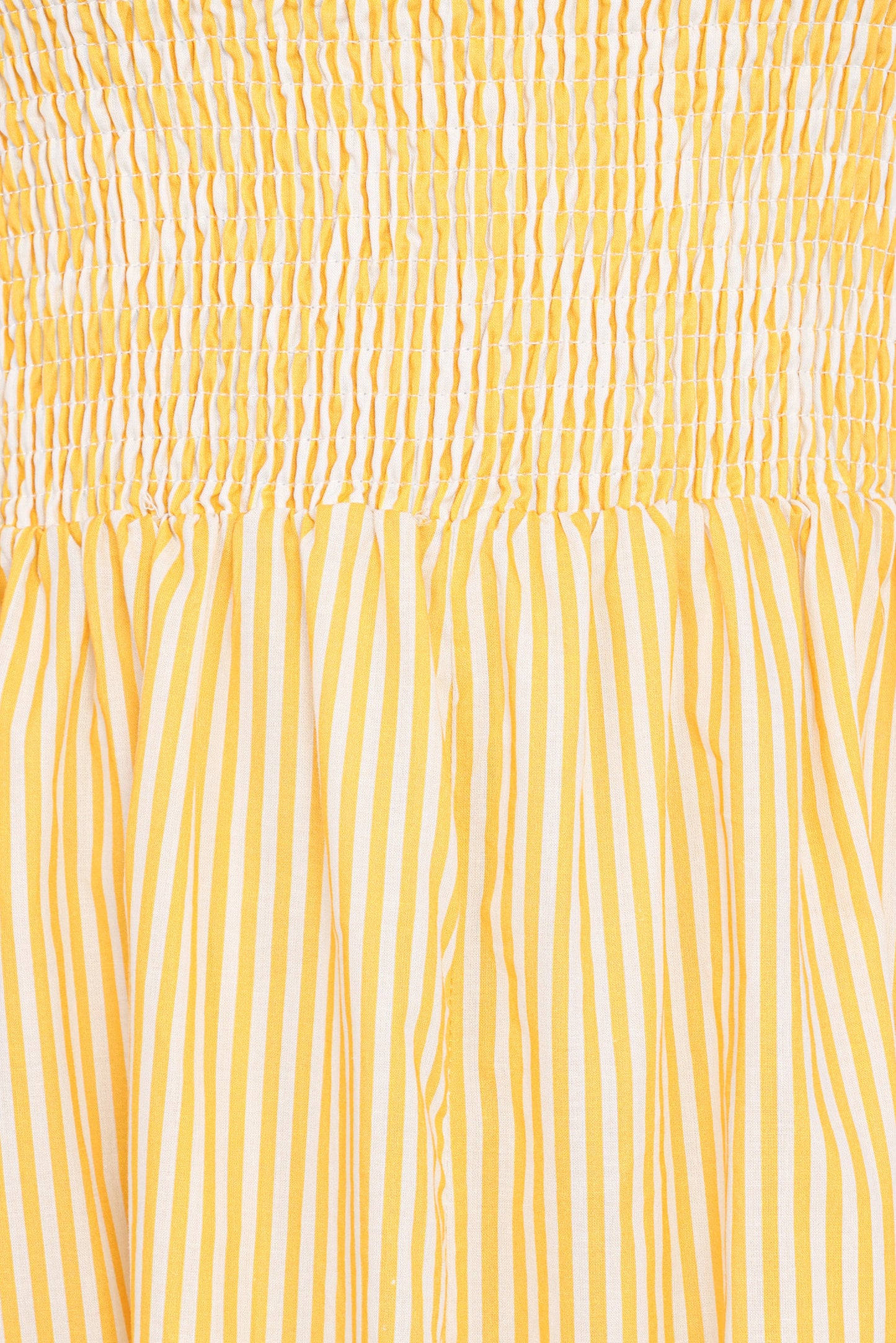 Aviva Smocked Midi Dress Mango Stripe