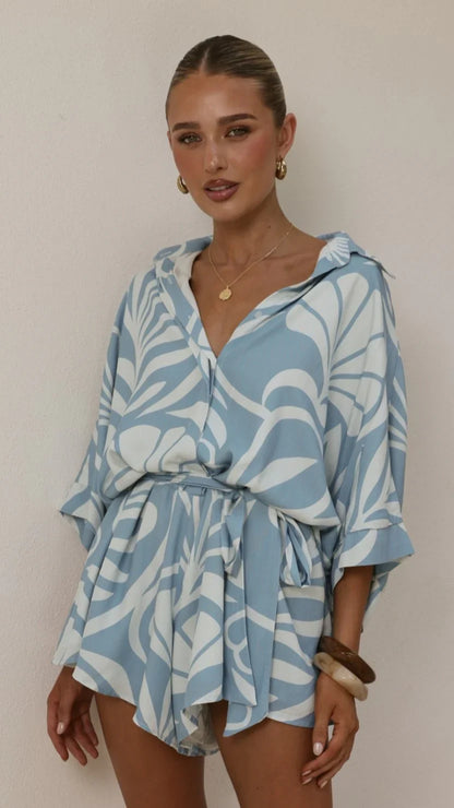 Bailin Playsuit Coral Blue