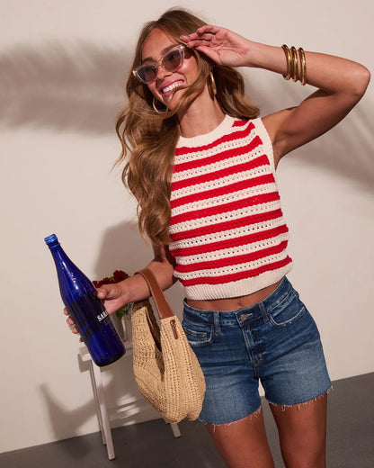 Classic Coast Striped Knit Tank Top
