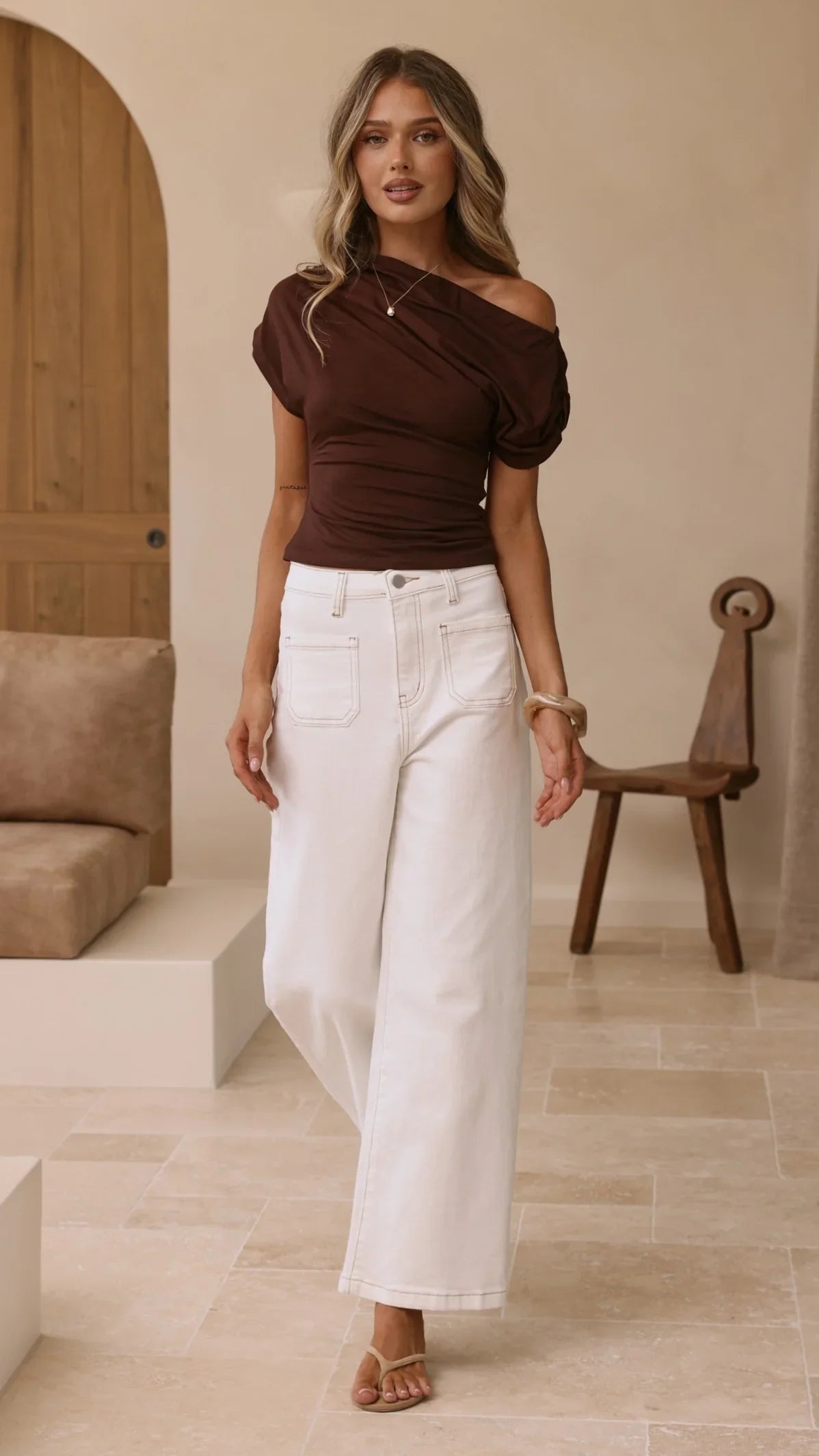Macadrian Jeans White Denim