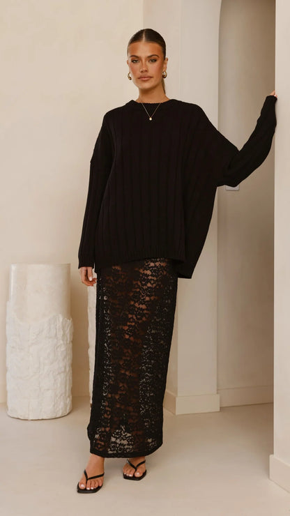 Naiva Oversized Knit Black