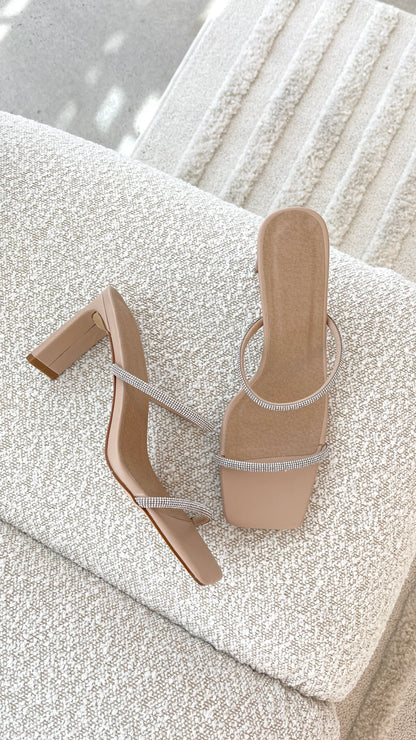 Kallie Heel Nude Diamante
