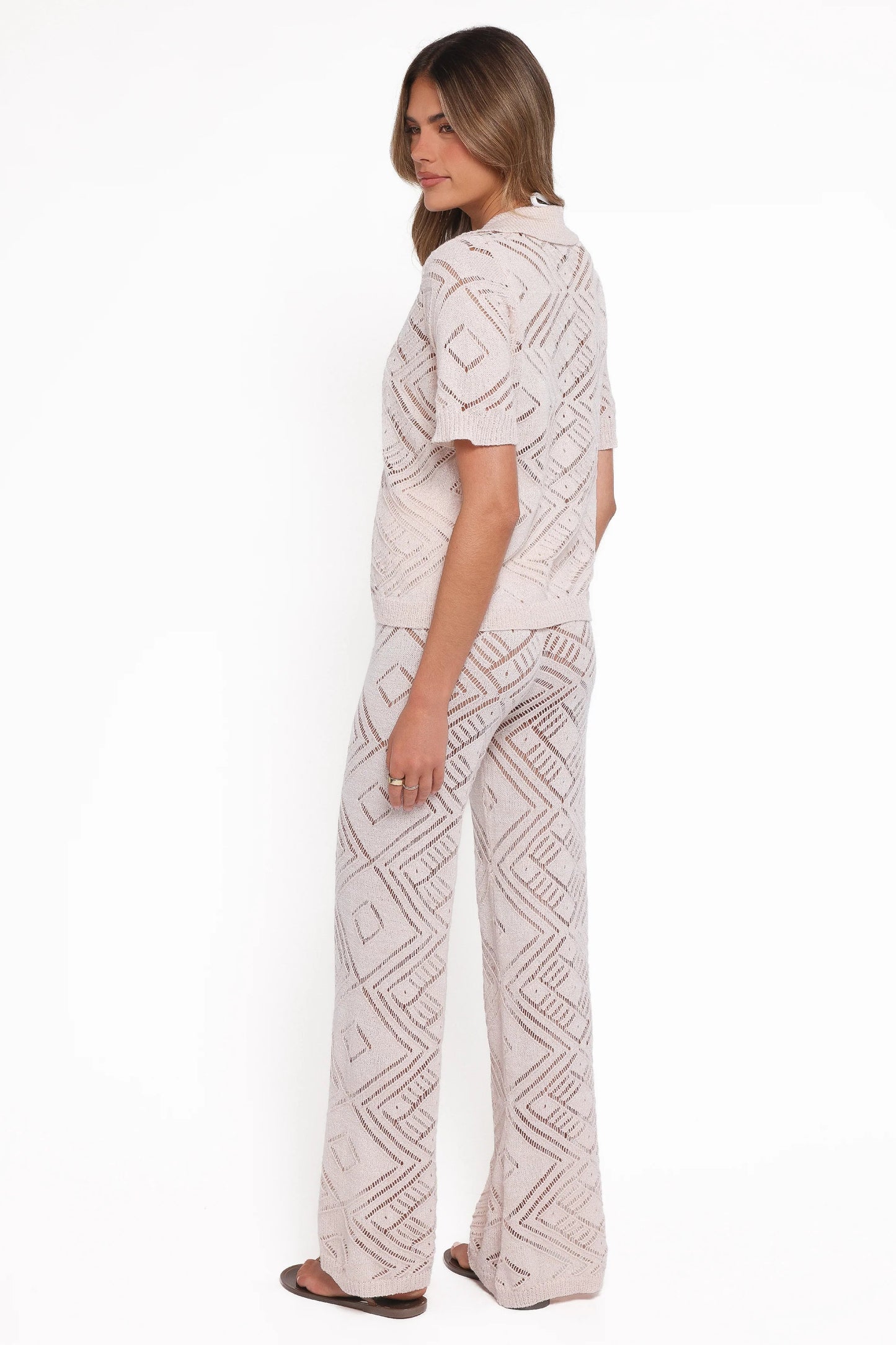 Briony Knit Pant Set Cream