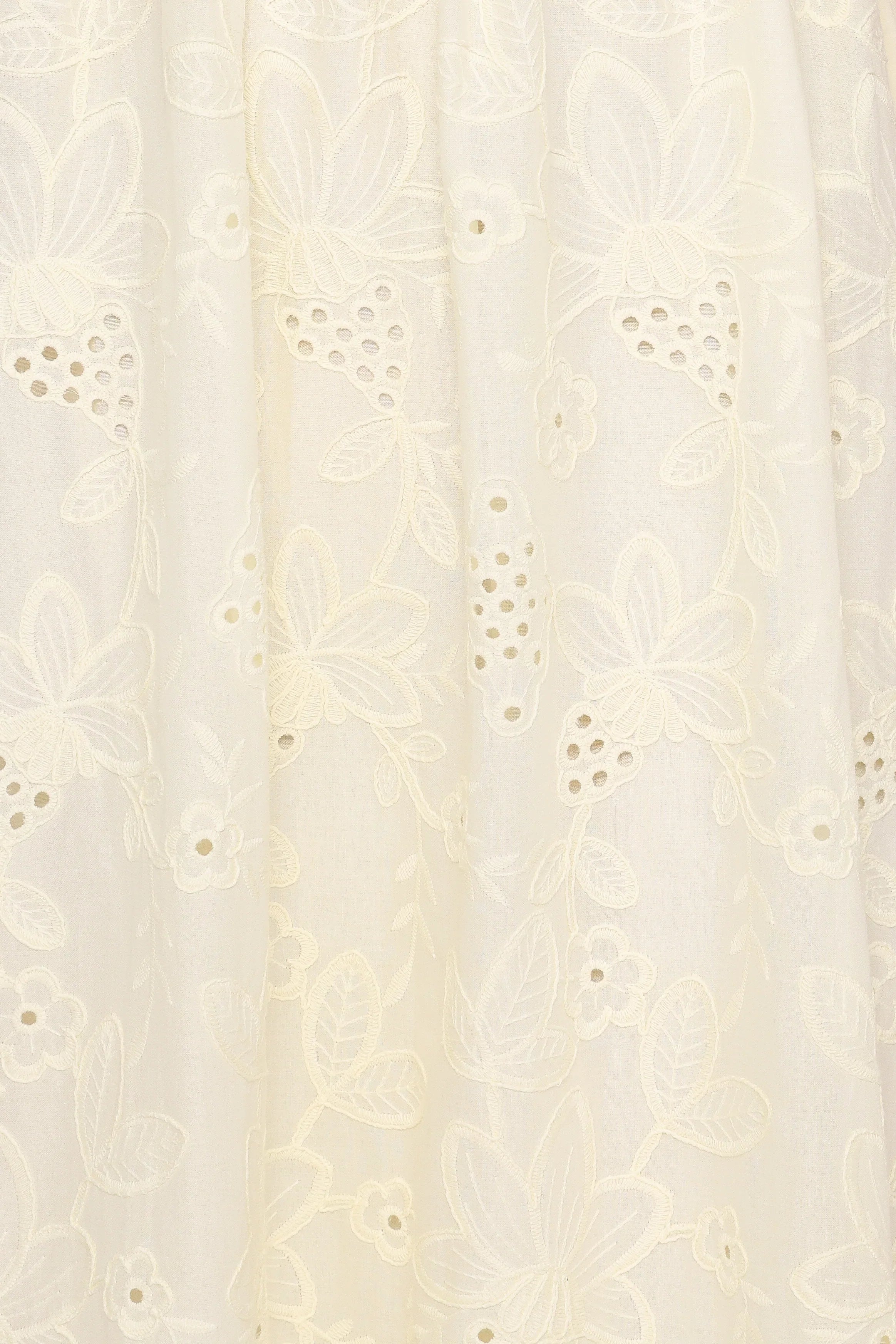 Janice Maxi Dress Butter Yellow Broderie