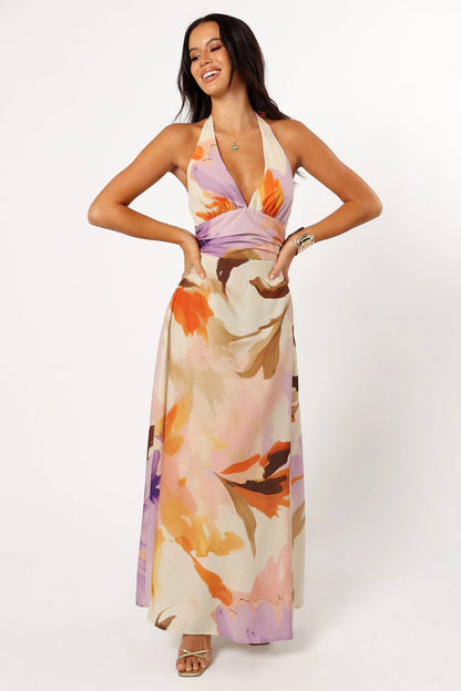 Marie Halterneck Maxi Dress Multi