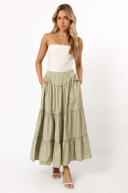Somerset Midi Skirt Pistachio