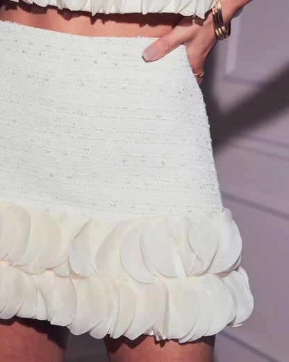 Moonbeam Tweed Mini Skirt
