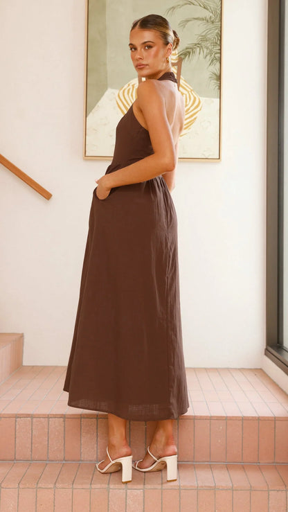 Caden Maxi Dress Chocolate