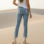 High Waisted Ripped Skinny Jeans