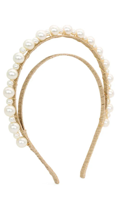 Whitney Headpiece Gold Pearl