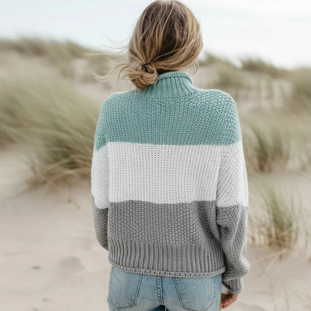 Oversized Striped Boho Knit Sweater