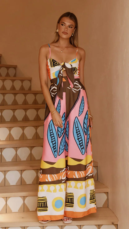 Teresa Jumpsuit Brown Orange