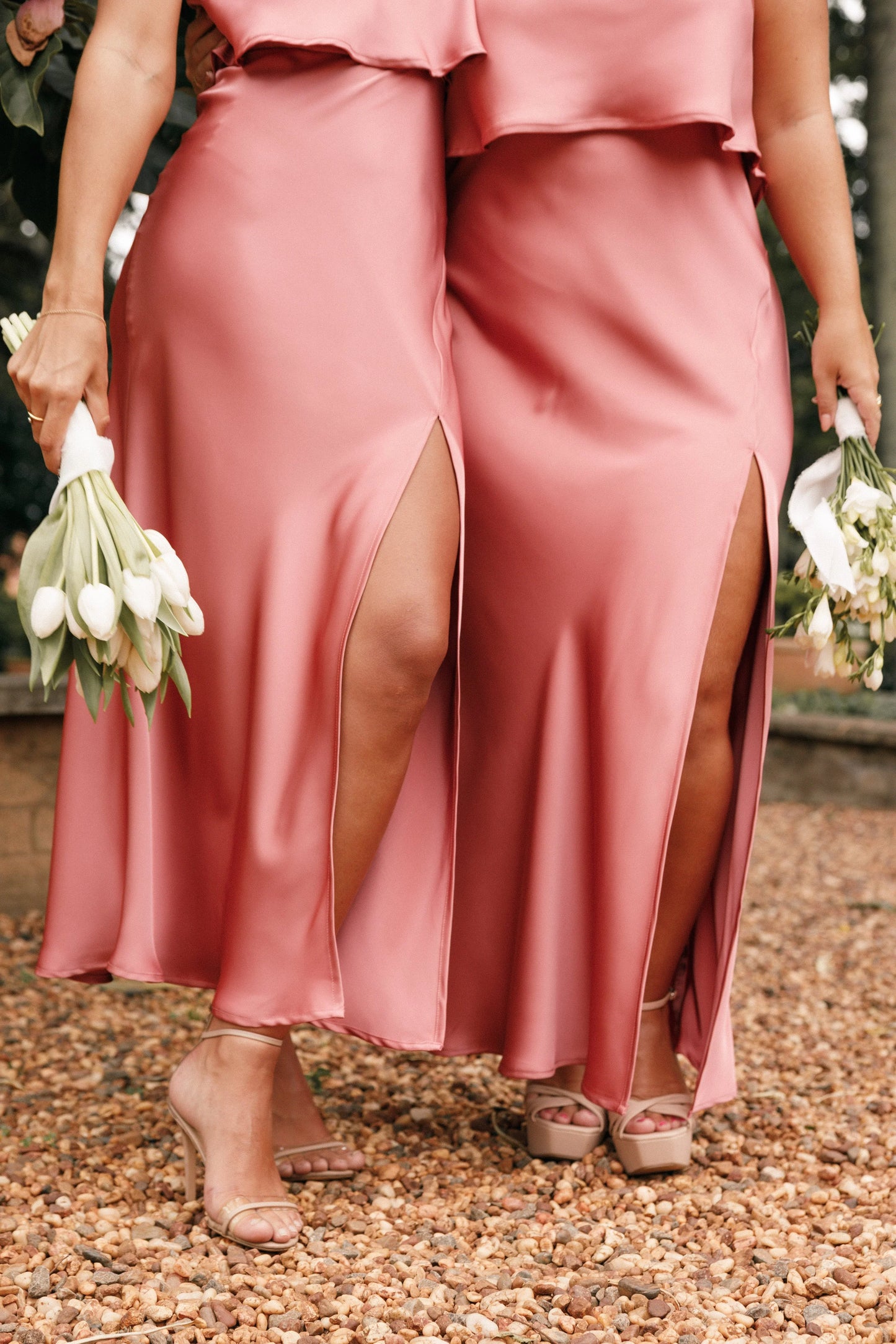 Vienna Strapless Midi Dress Dusty Rose