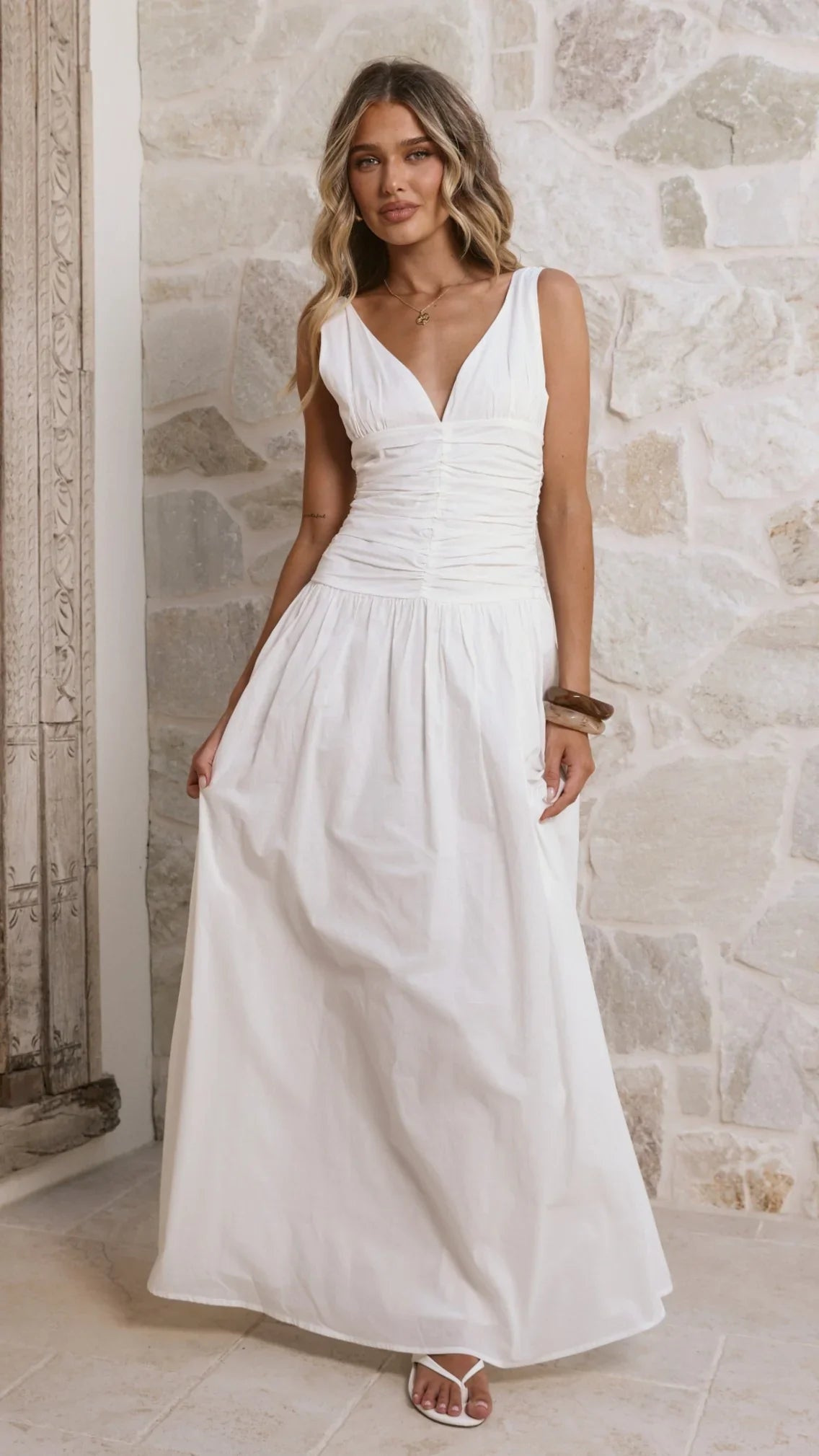 Sanya Maxi Dress White