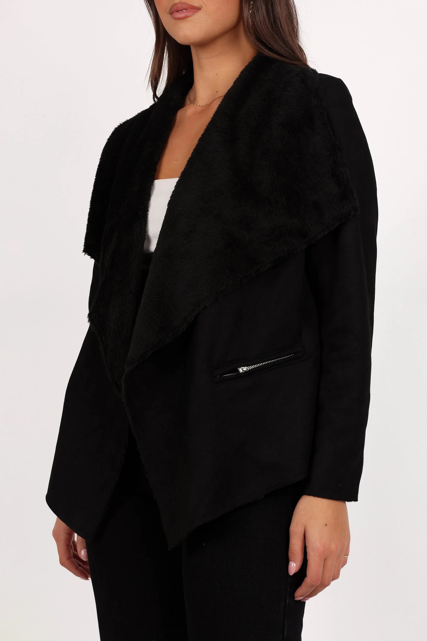 Lopez Faux Sherling Jacket Black