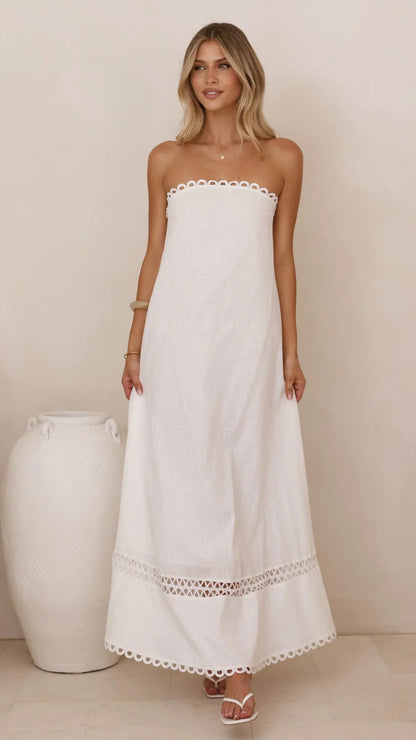 Sandra Maxi Dress White