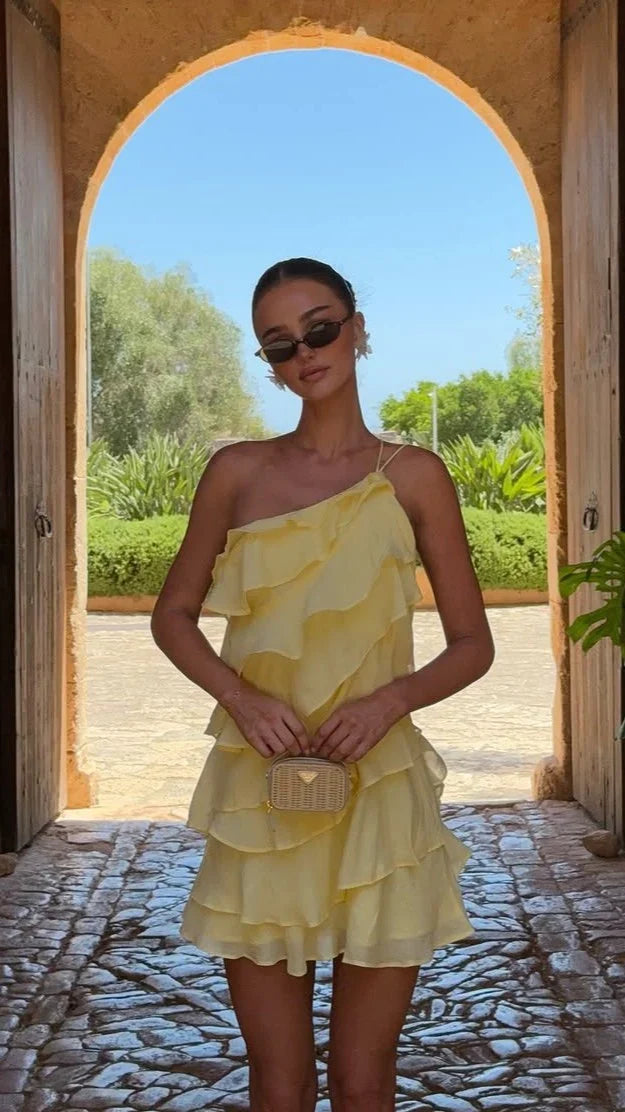 Cassidi Mini Dress Lemon