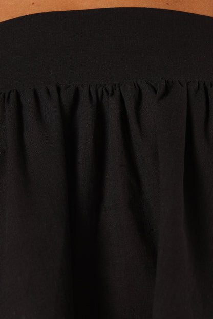 Raye Ruffle Strap Top Black