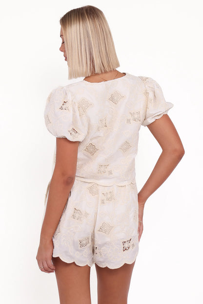 Khylani Short Set Cream