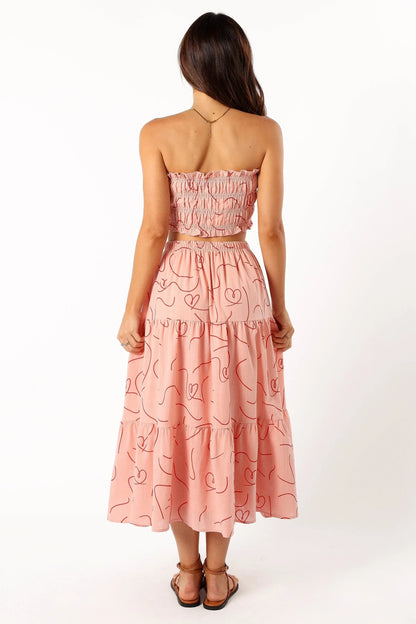 Francesca Two Piece Set Pink Swirl