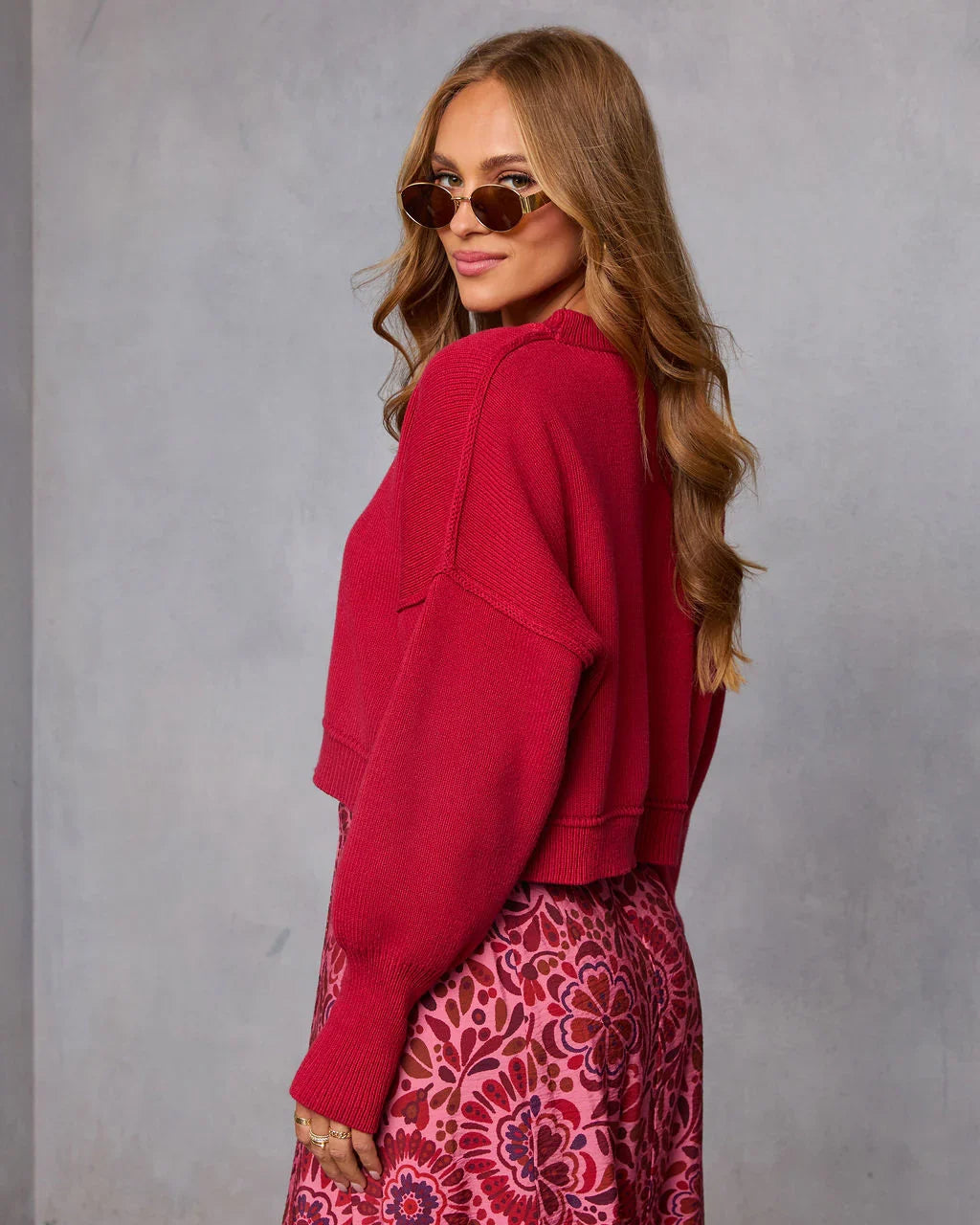 Elouise Cropped Crewneck Sweater