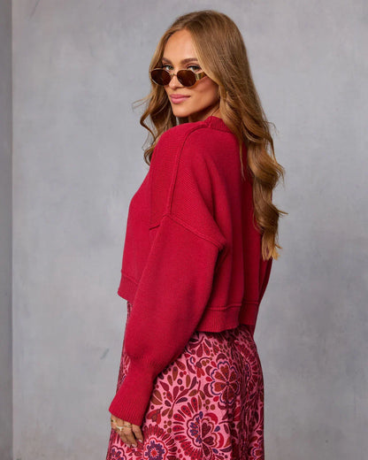 Elouise Cropped Crewneck Sweater