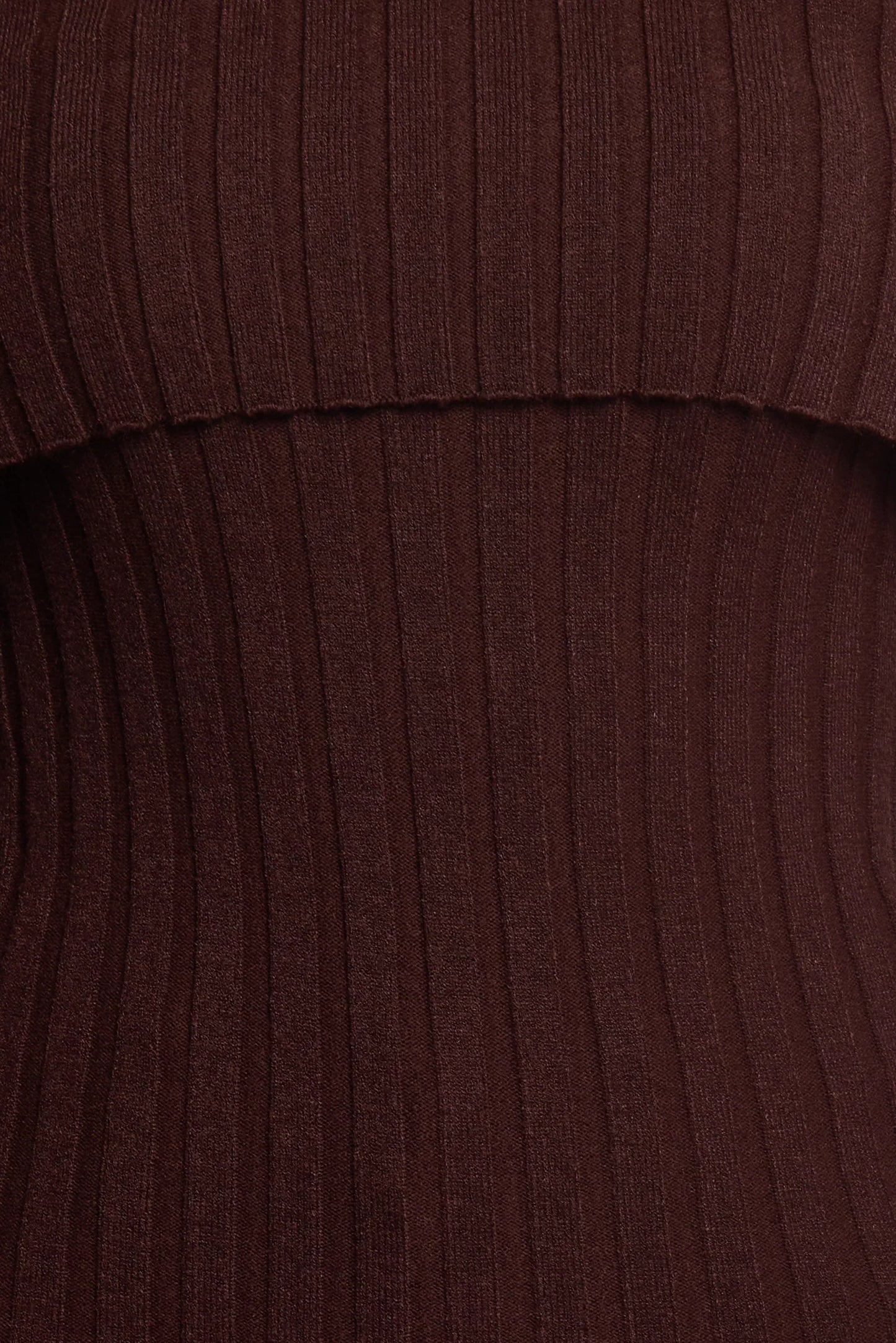 Inora Off Shoulder Knit Top Chocolate