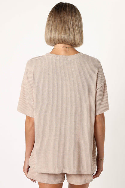 Granger Knit Short Set Tan