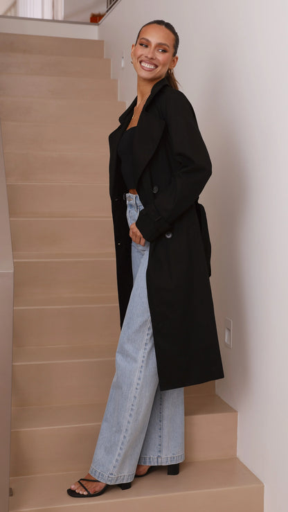 Byron Trench Coat Black