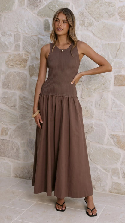 Arden Maxi Dress Chocolate