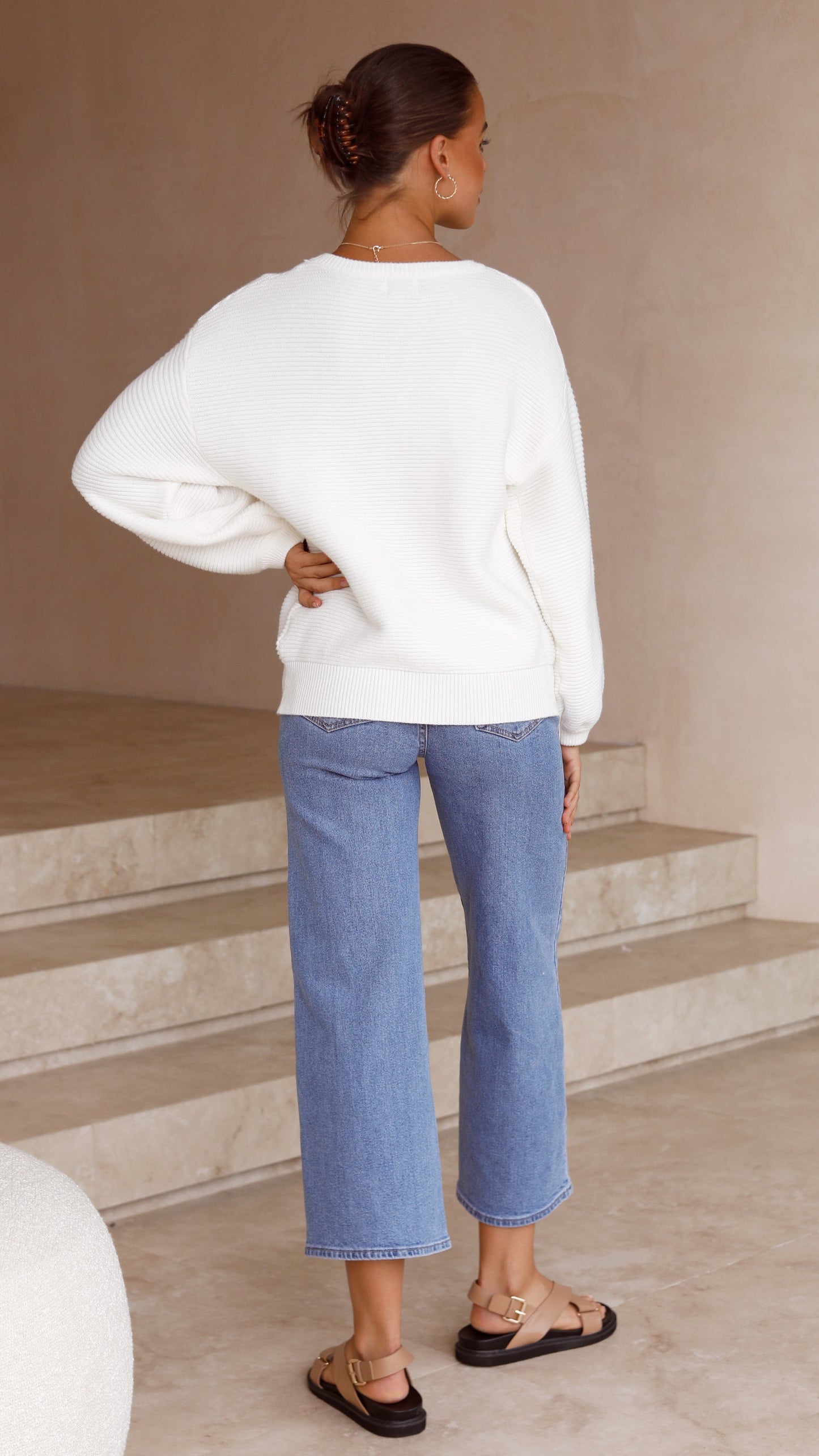 Carmel Knit White