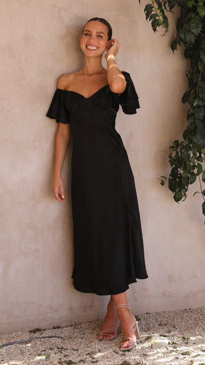 Louisa Midi Dress Black