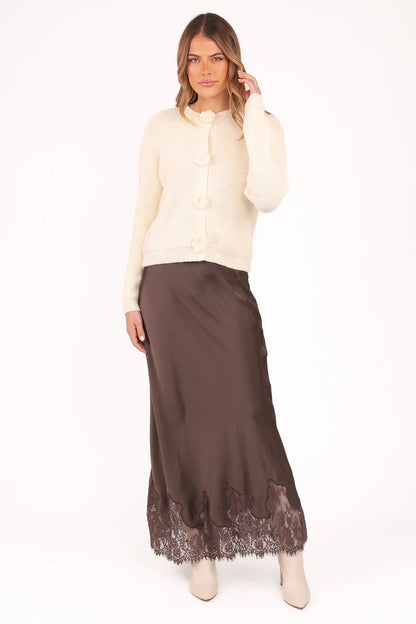 Jones Rosette Cardigan Cream
