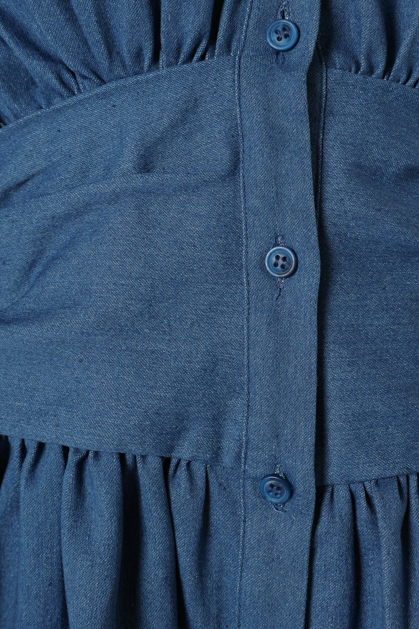 Francis Long Sleeve Mini Dress Blue Denim