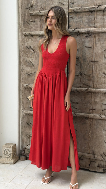 Amira Maxi Dress Red