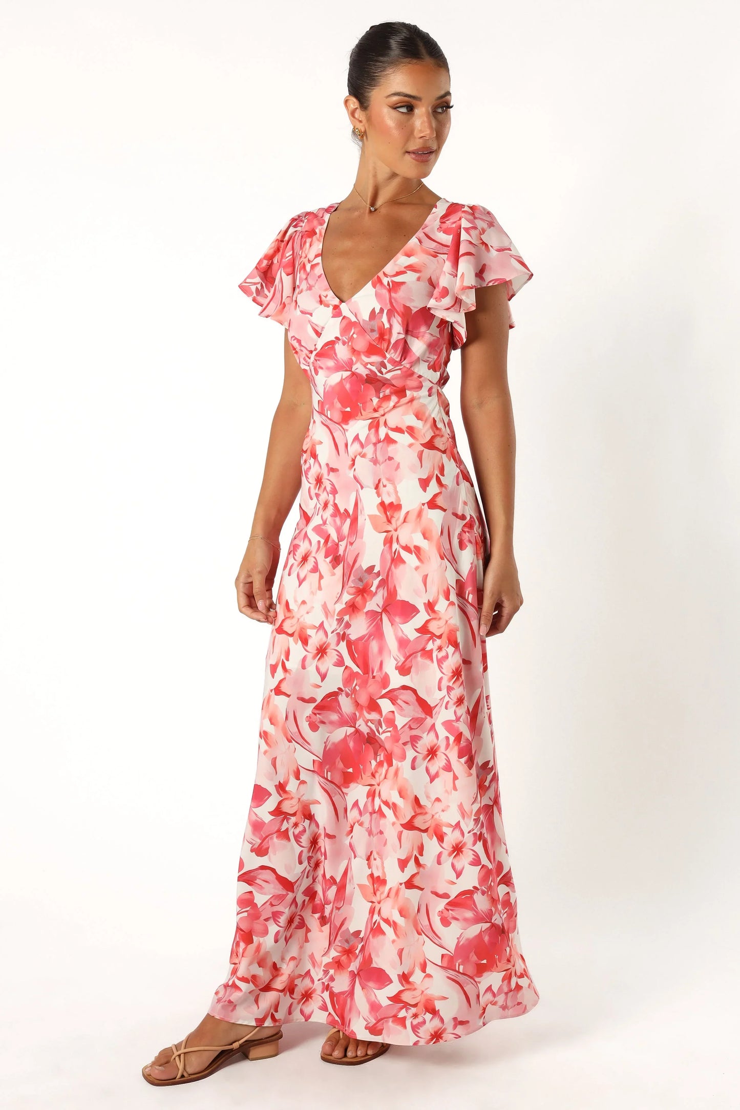Ramsey Maxi Dress Red Floral