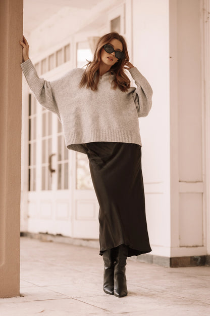 Miranda Knit Sweater Grey
