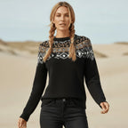 Boho Vintage Knit Pullover Sweater